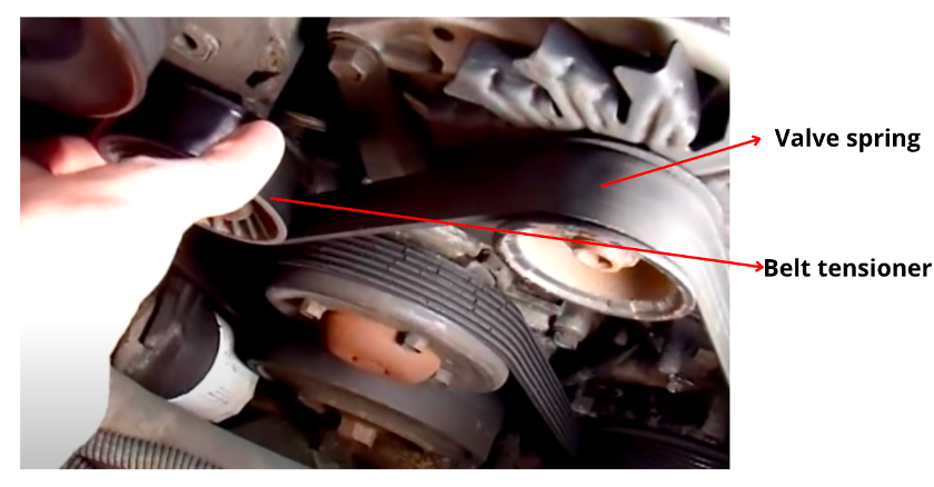 serpentine belt and tensioner pulley