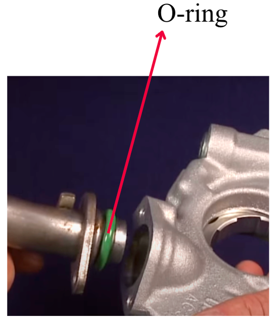 O-ring on the pick-up of an oil pump 