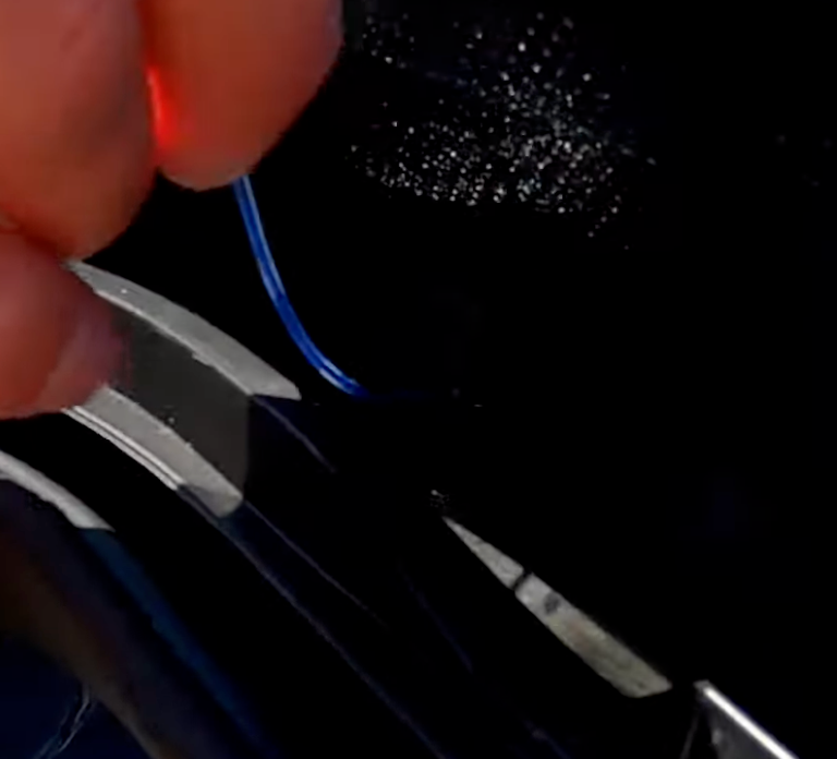 using weed wacker line to clean drain holes of sunroof