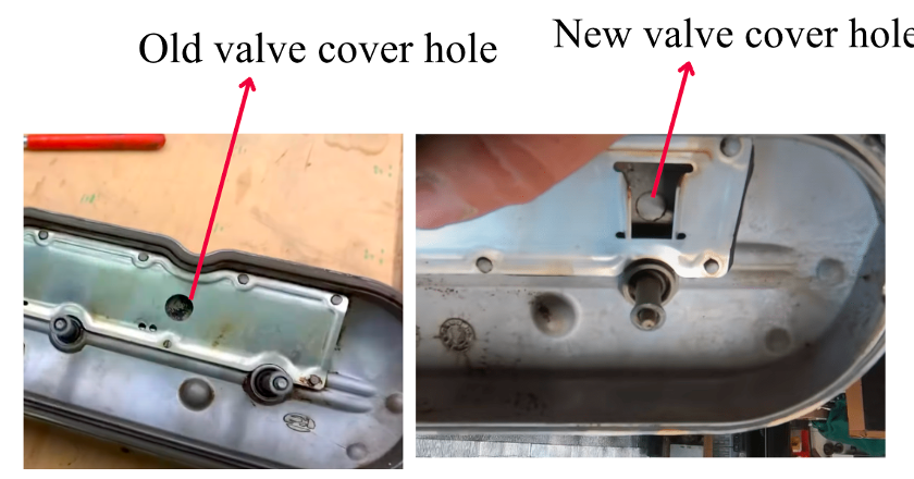 Modified valve cover design in Chevy engines with Active Fuel Management
