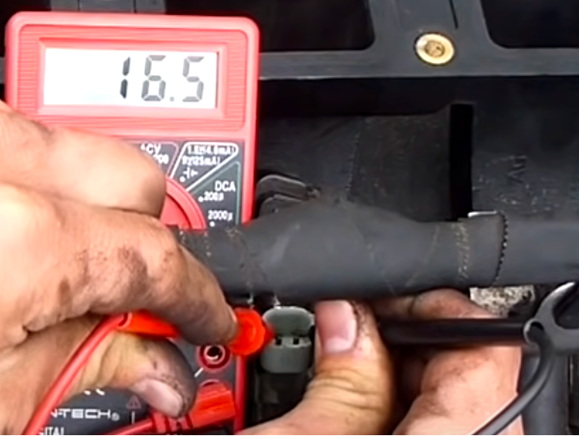 testing of fuel injector with multimeter