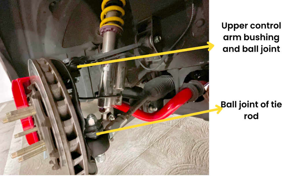suspension components bushing and ball joint
