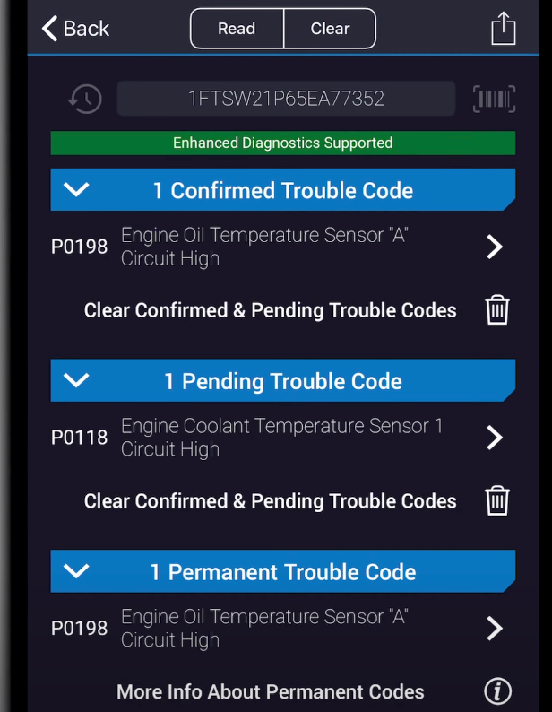 detecting trouble codes on Bluedriver OBD2 scanner