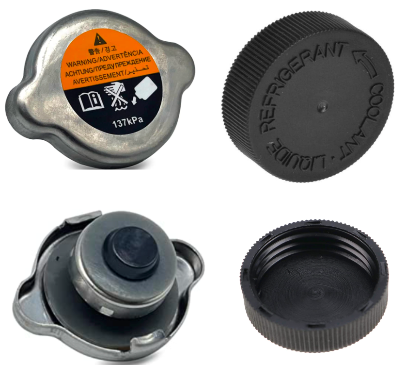 radiator cap and coolant reservoir cap difference