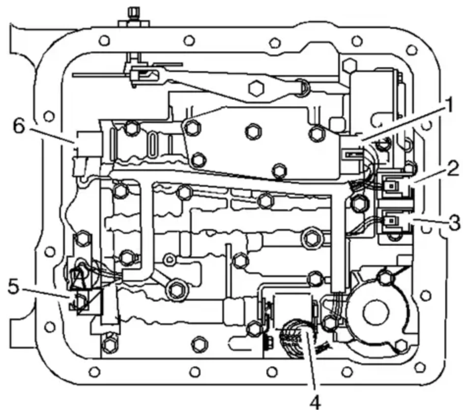 schematic of valve body of automatic transmission
