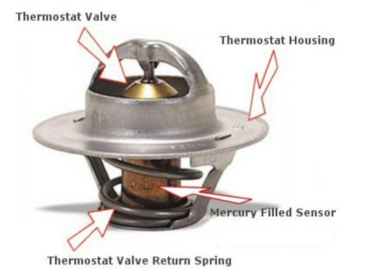 schematic of engine thermostat
