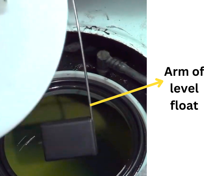 arm of fuel level float