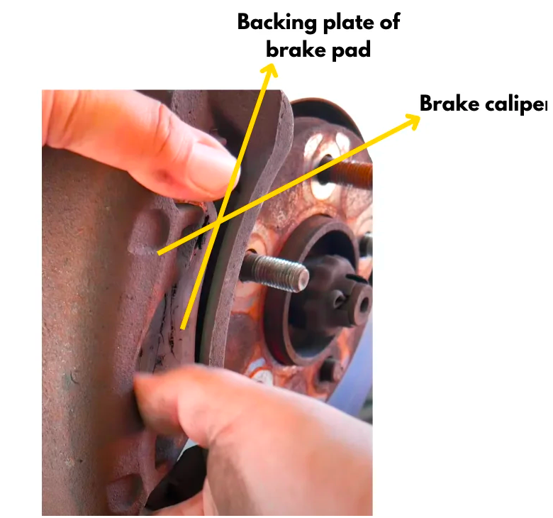 how brake caliper contacts brake pads