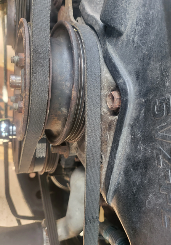 slipping serpentine belt 