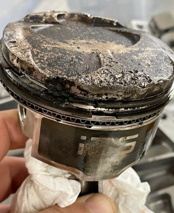 piston ring damage due to high revving