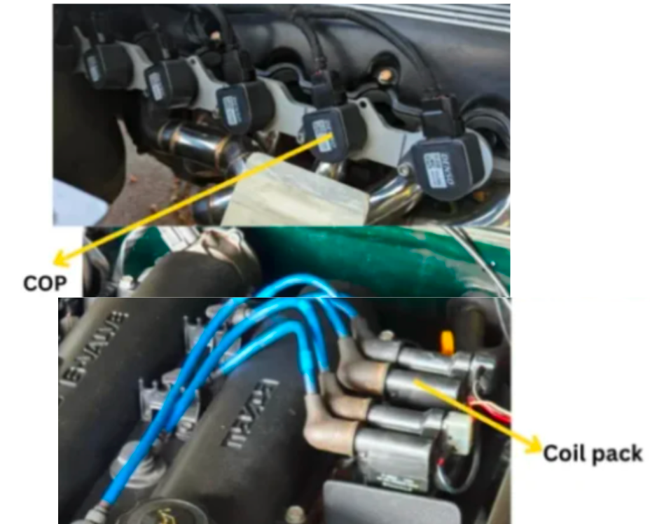 coil pack and coil over plug configuration