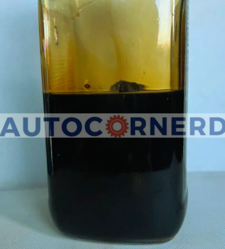 Bad Quality of engine Oil causing low oil pressure at idle due to thick engine sludge