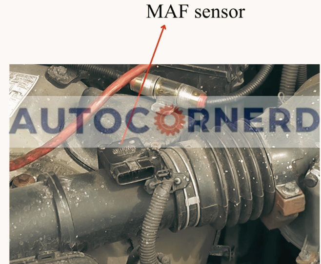 MAF sensor in engine