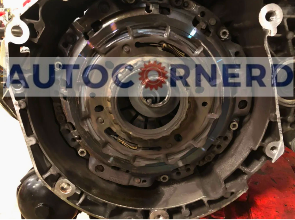 Internal view of an automatic transmission showing the complex arrangement of gears and mechanisms, typically involved in power transfer from the engine to the drivetrain, where slipping could result in increased RPMs without corresponding movement of the car.