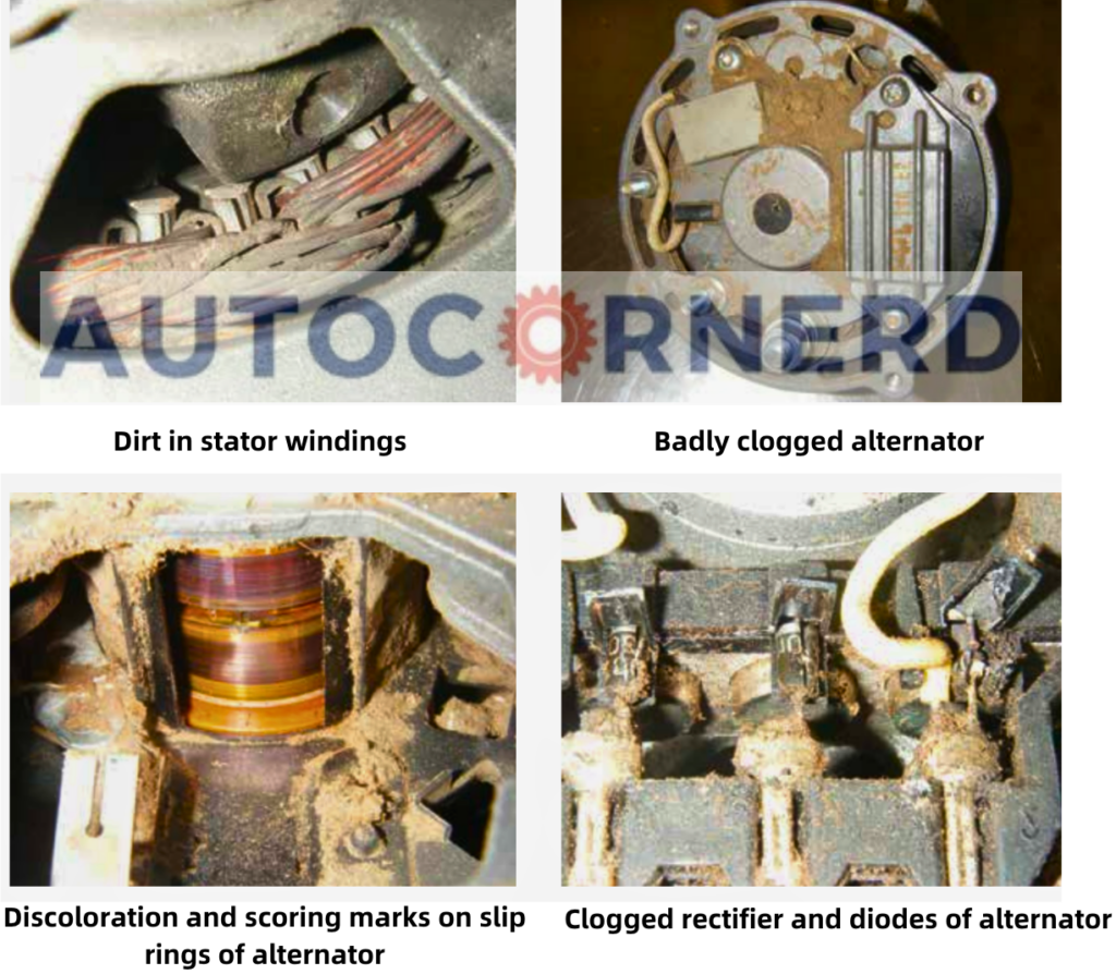 alternator contamination signs