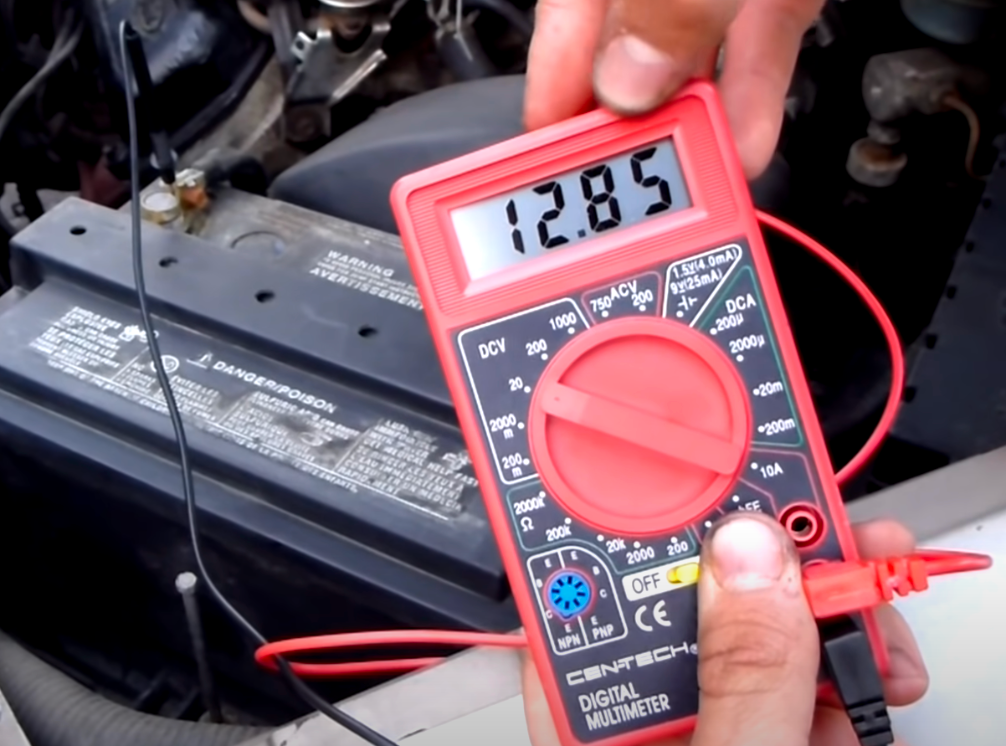 Checking battery voltage